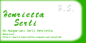 henrietta serli business card
